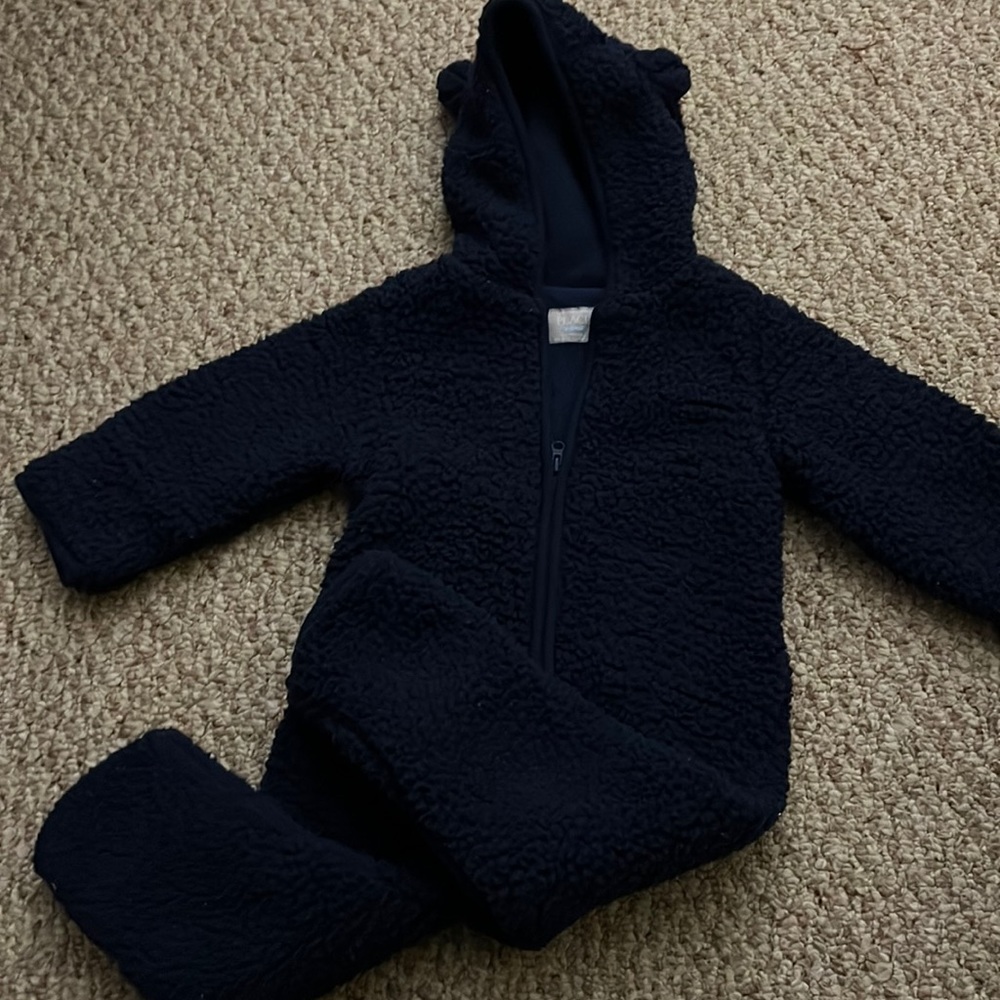 Children’s Place 9-12 months Navy Teddy Full Winter Coat